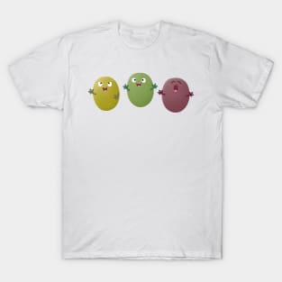 Cute happy olives singing cartoon T-Shirt